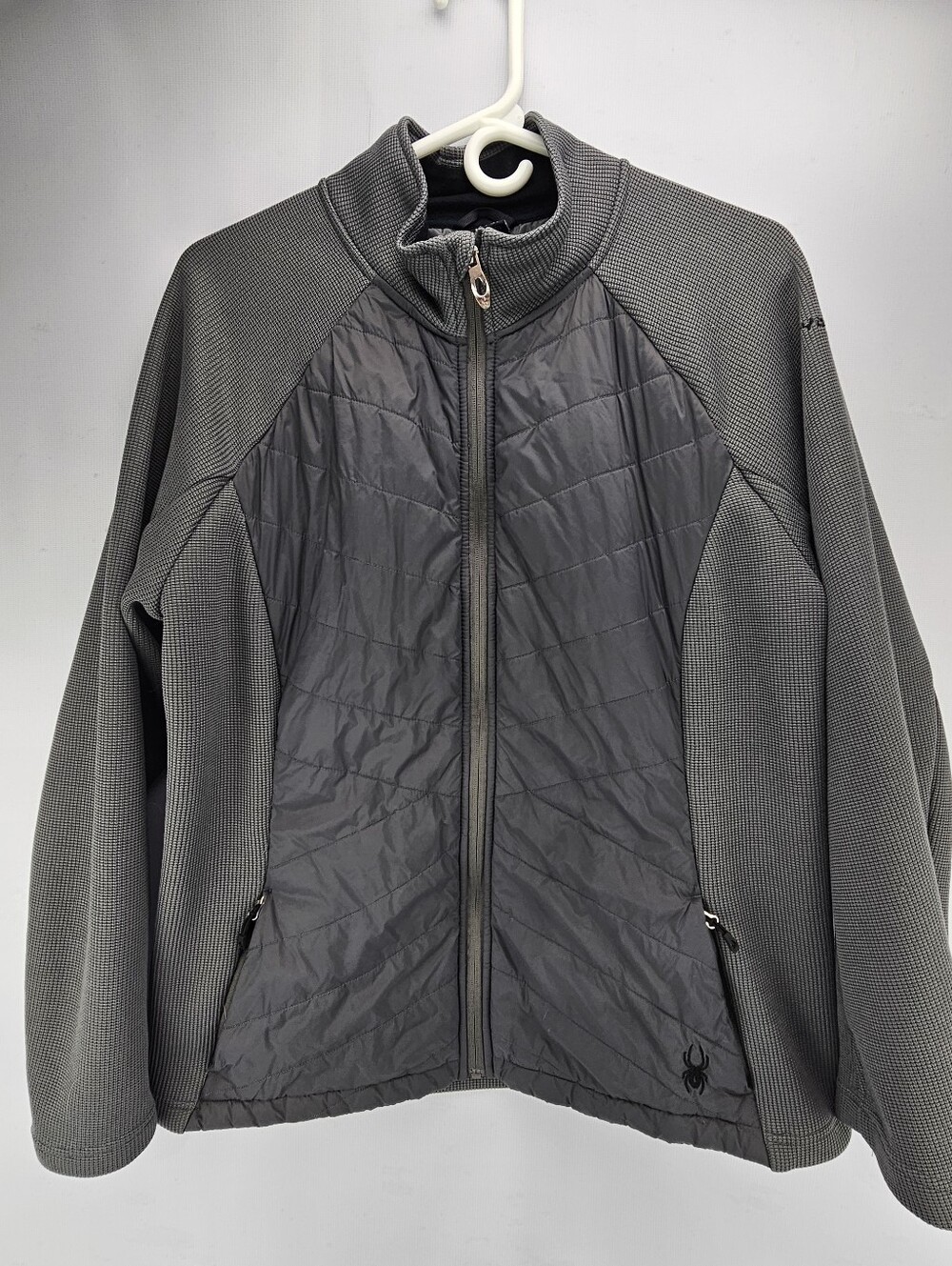 Spyder Women's Nova Hybrid Sweater Fleece Jacket Black XL